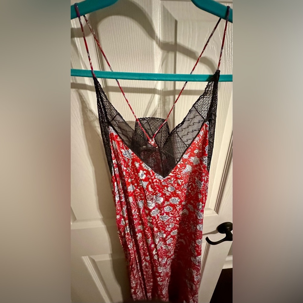 ‼️RARE‼️🎸ZADIG & VOLTAIRE🎸🔥NWOT🔥 FLORAL-PRINT HANDKERCHIEF-HEM DRESS— S - Picture 10 of 16